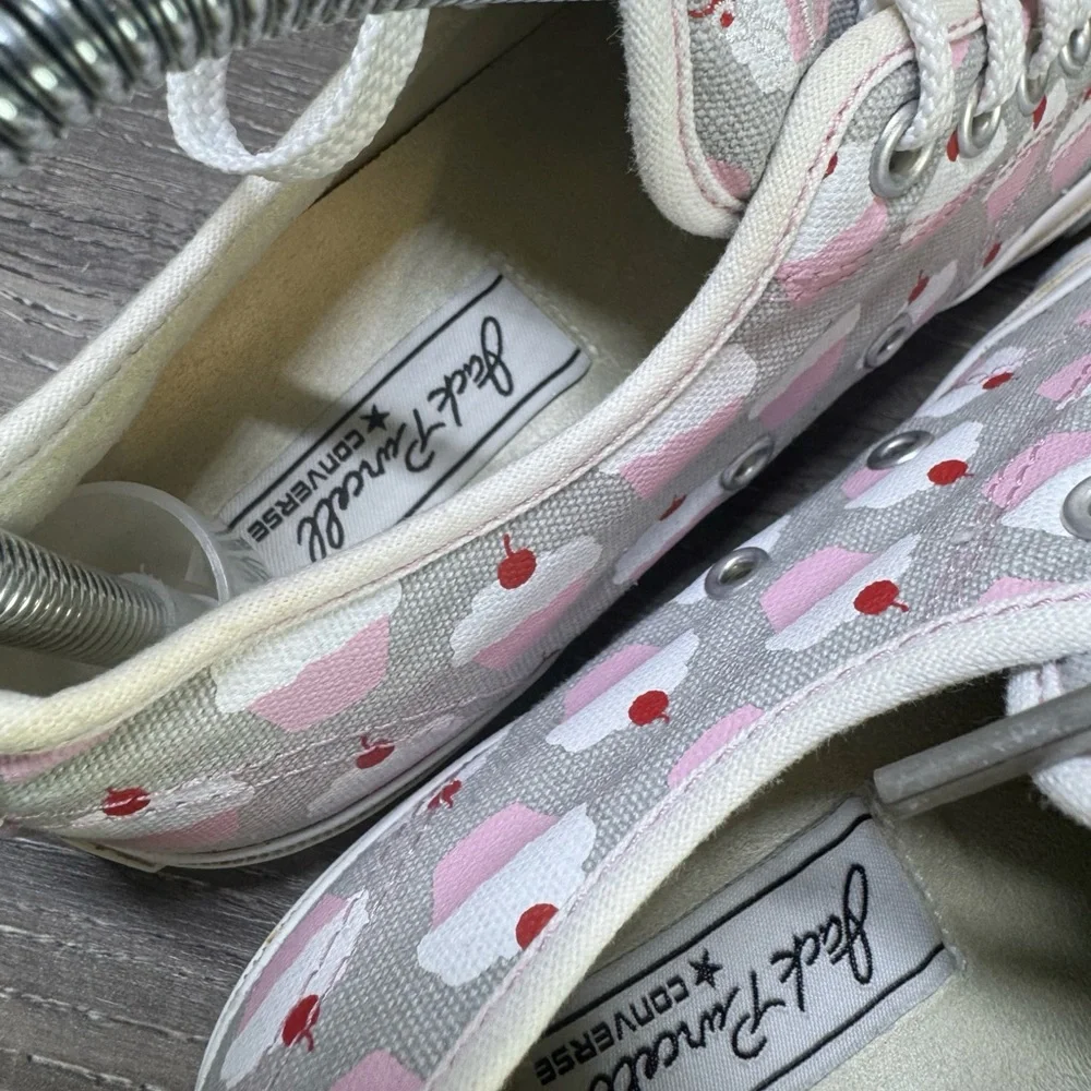 Converse Jack Purcell Pink and White Cupcake Sneakers size 6.5 RARE - Picture 7 of 12